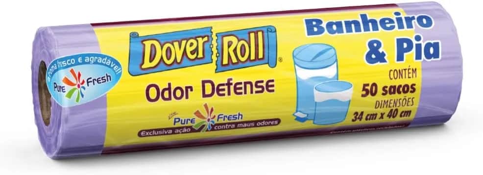 Dover-Roll Odor Defense trash bags, roll of 50