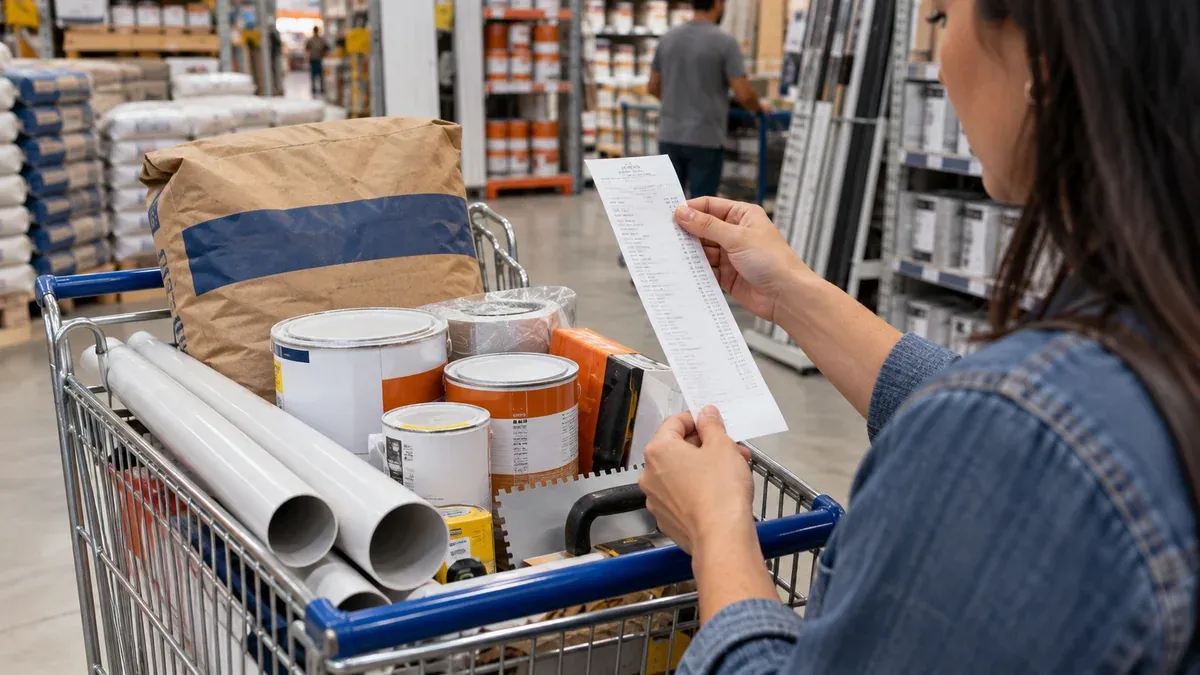 The difference between material price and total cost of the job