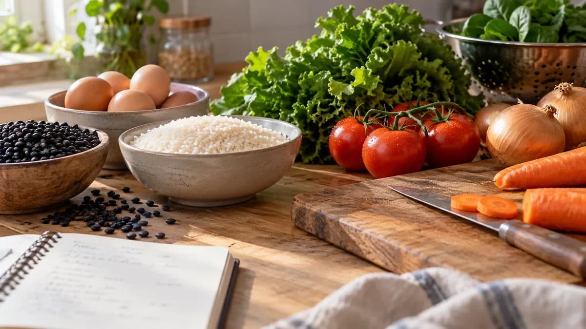 Siete comidas rápidas con una lista corta de ingredientes