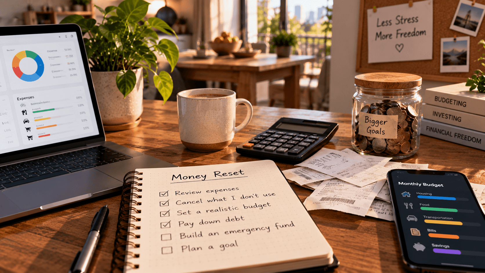Un reinicio financiero simple para cuando tus finanzas se sienten desordenadas