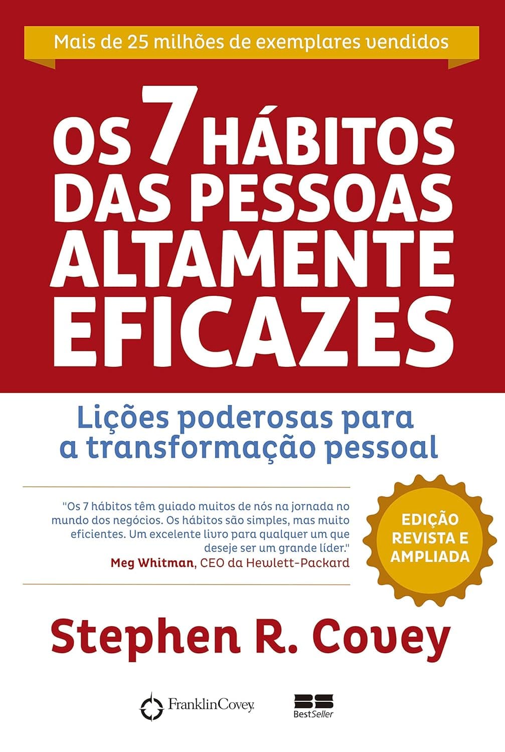 Portada de Los 7 Hábitos de la Gente Altamente Efectiva, de Stephen R. Covey, edición en portugués.